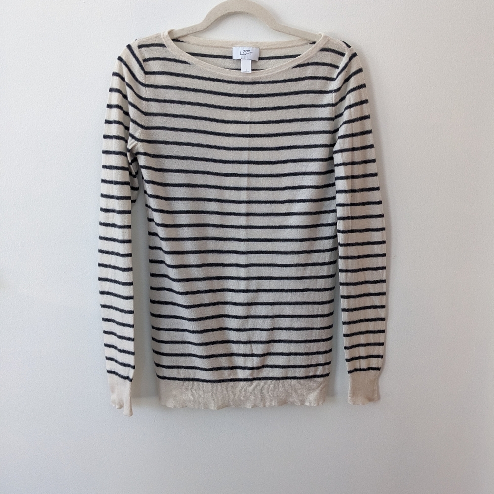 Ann Taylor Loft Lightweight Striped Sweater